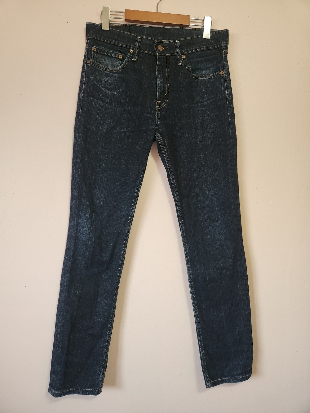 Levi's 511 Slim Fit Jeans Rigid Dragon Dark Indigo Wash Size 32x22